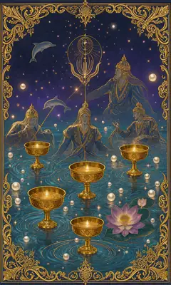 ไพ่ห้าถ้วย (Five of Cups)