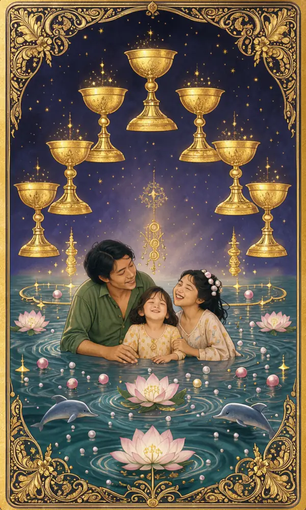 ไพ่สิบถ้วย (Ten of Cups)