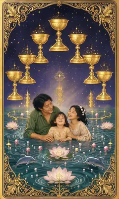 ไพ่สิบถ้วย (Ten of Cups)