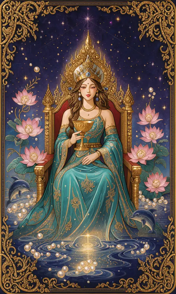 ไพ่ราชินีถ้วย (Queen of Cups)