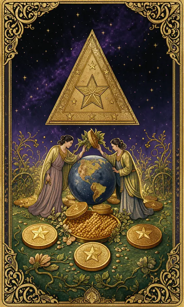 ไพ่สามเหรียญ (Three of Pentacles)