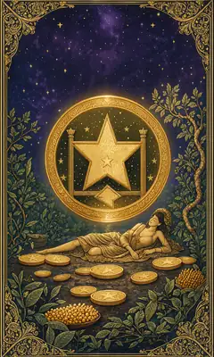 ไพ่สี่เหรียญ (Four of Pentacles)