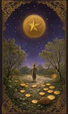 ไพ่เจ็ดเหรียญ (Seven of Pentacles)