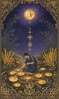 ไพ่แปดเหรียญ (Eight of Pentacles)