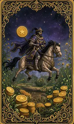 ไพ่อัศวินเหรียญ (Knight of Pentacles)