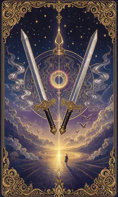 ไพ่สองดาบ (Two of Swords)