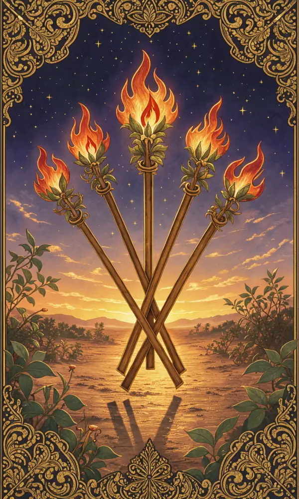 ไพ่หกไม้เท้า (Six of Wands)
