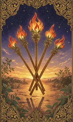 ไพ่หกไม้เท้า (Six of Wands)