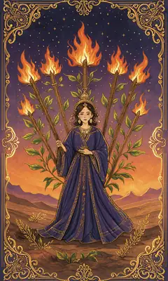 ไพ่เก้าไม้เท้า (Nine of Wands)