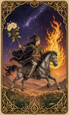 ไพ่อัศวินไม้เท้า (Knight of Wands)