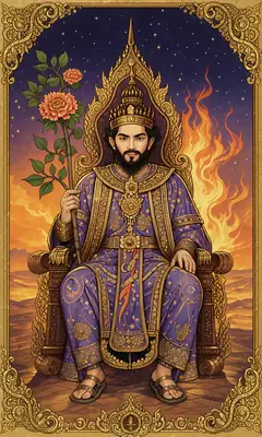 ไพ่ราชาไม้เท้า (King of Wands)